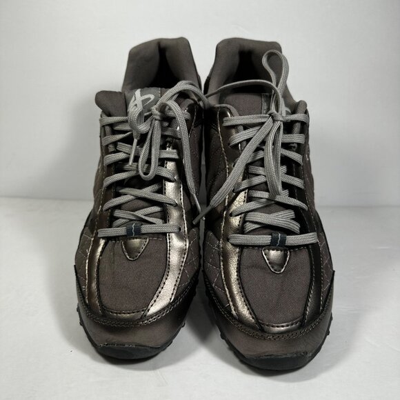 Athletech Women's Pewter Metallic Non-Marking Sneakers 9.5M Leather Whimsical - Picture 5 of 11